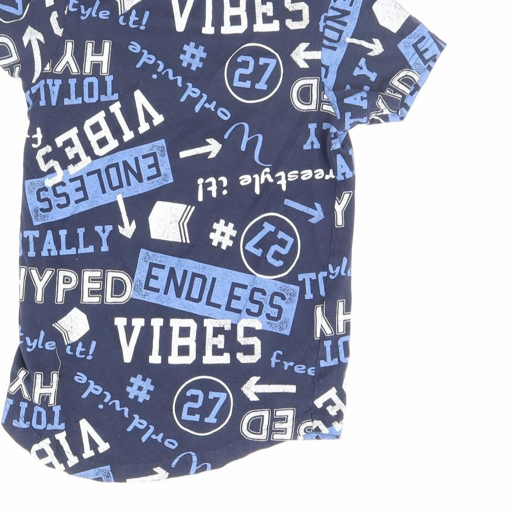 George Boys Blue Spotted Basic T-Shirt Size 5 Years