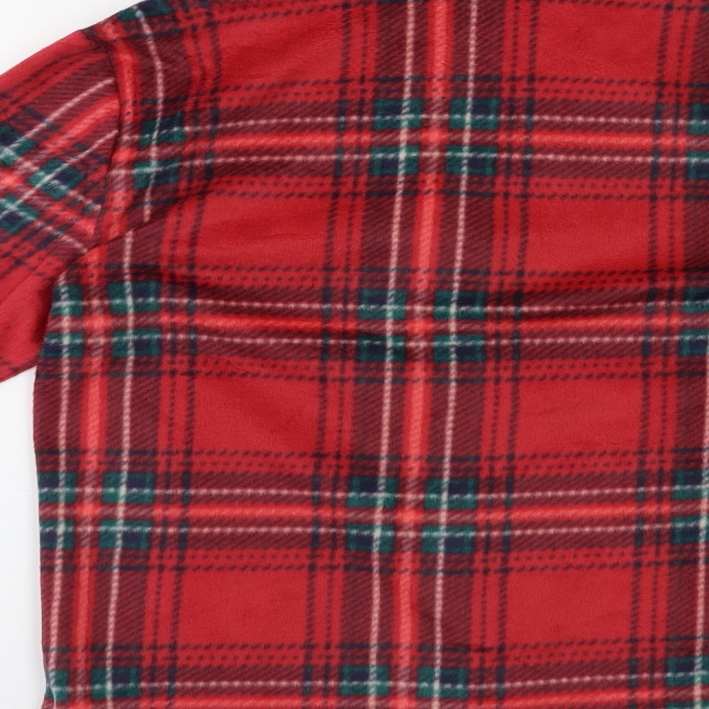 M&S Womens Red Check Top Pyjama Top Size XS