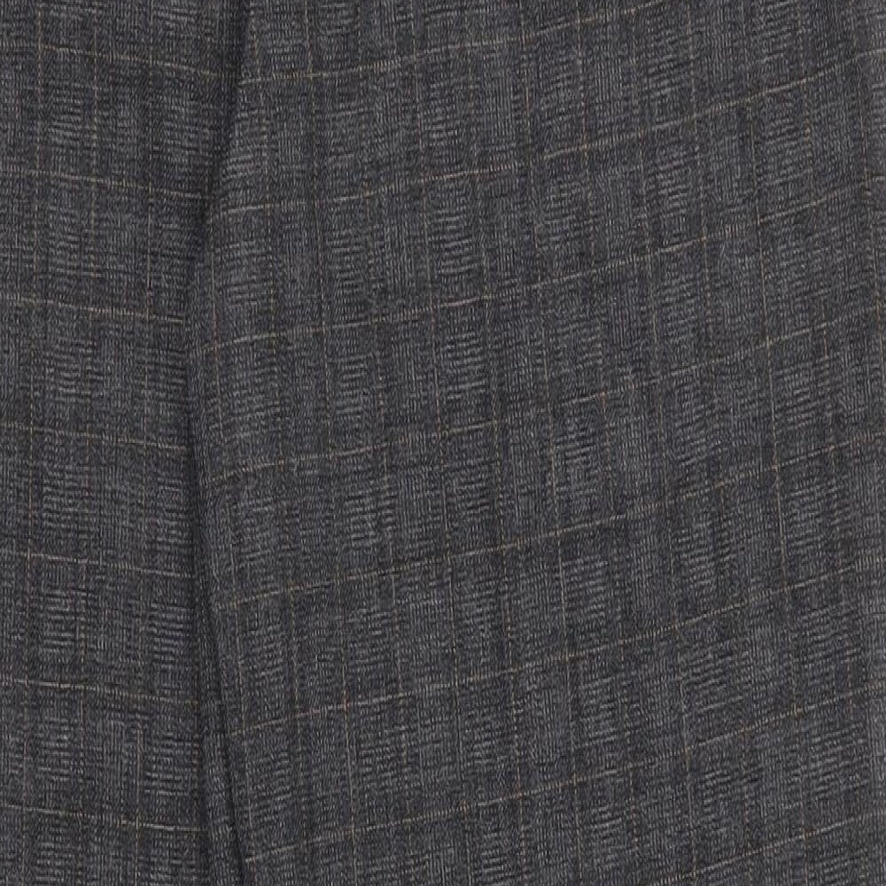 Isle Womens Grey Check Trousers Size 12 L29 in