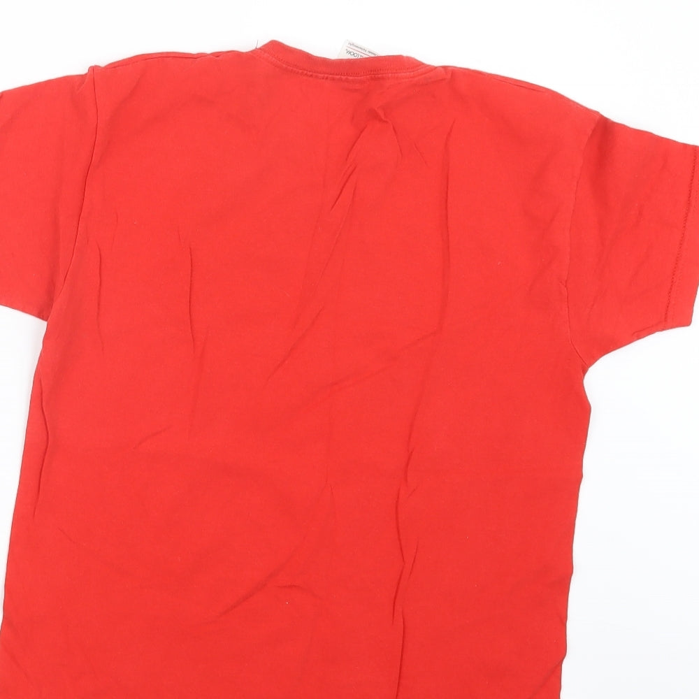 Fruit of the Loom Boys Red Basic T-Shirt Size 10 Years