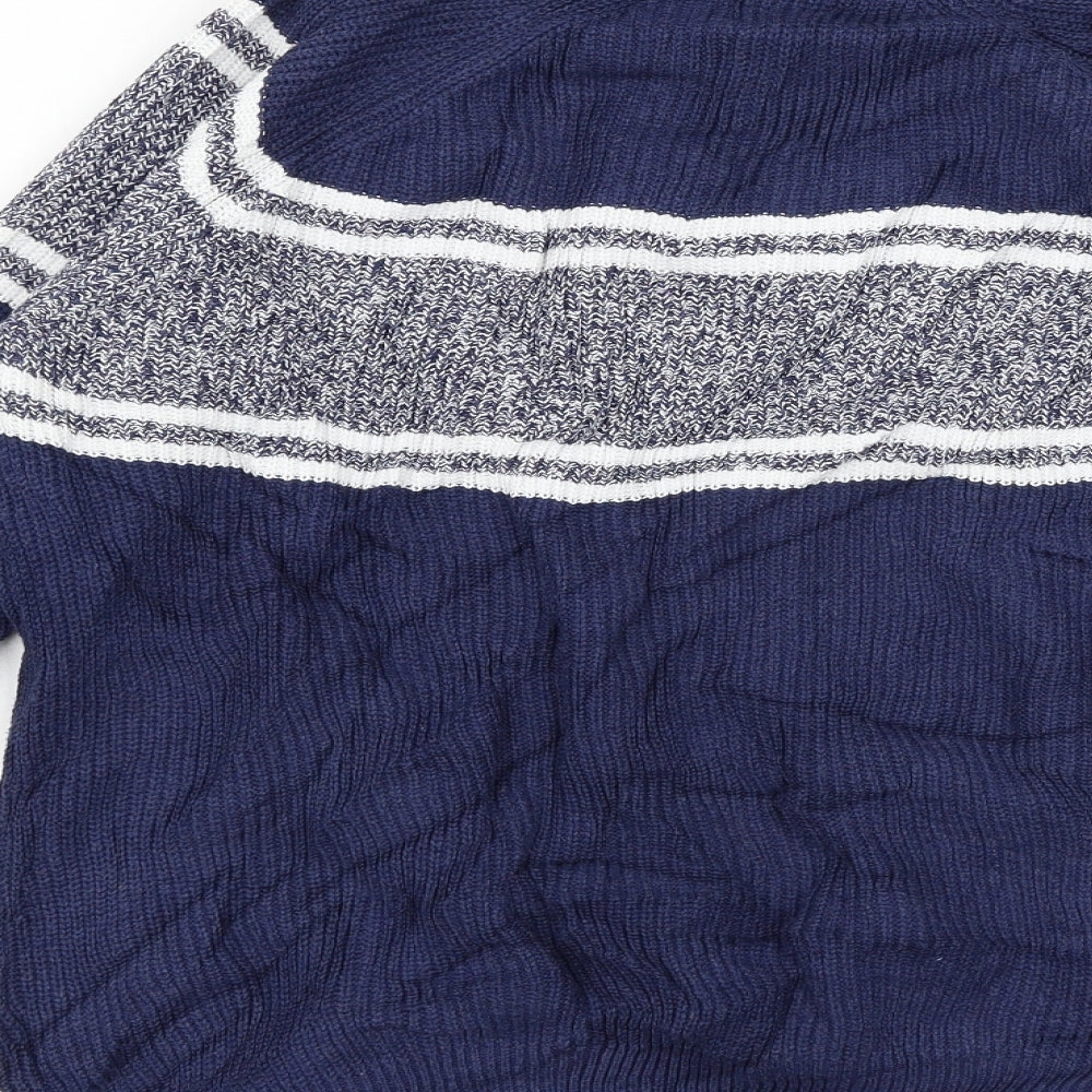 Marks and Spencer Mens Blue Knit Pullover Jumper Size L