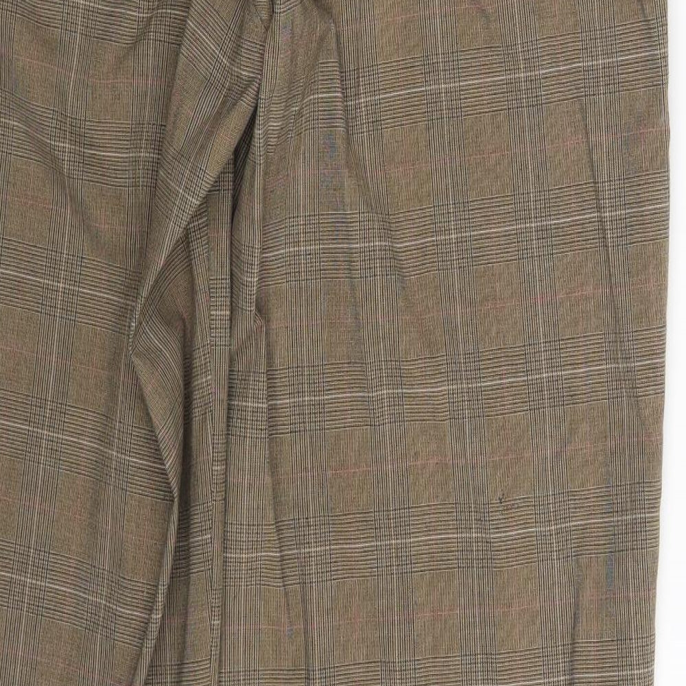 Preworn Womens Brown Striped Trousers One Size L33 in