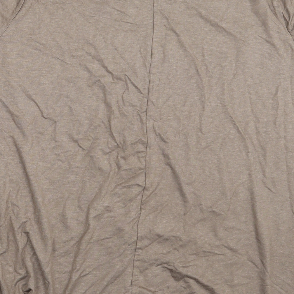 Sophia Mirza Womens Beige Basic T-Shirt One Size