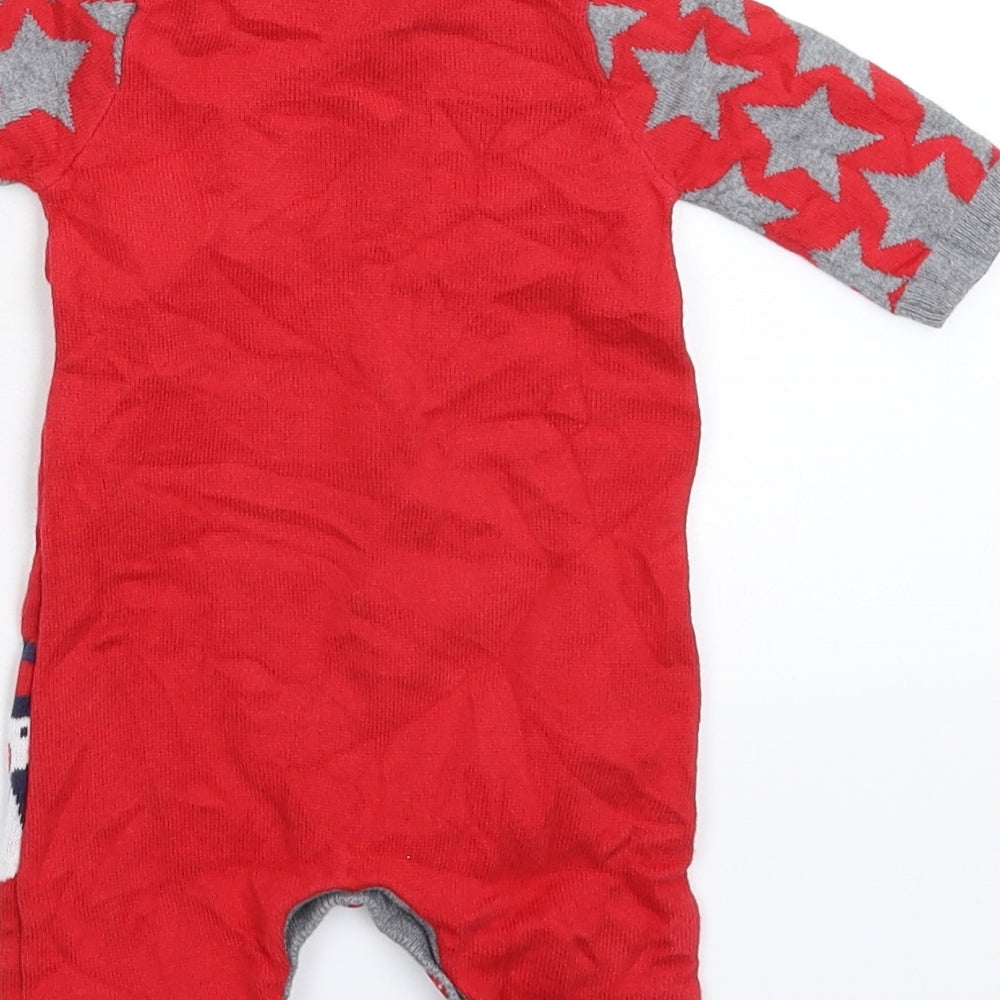 George Baby Multicoloured Knit Babygrow One-Piece Size 0-3 Months