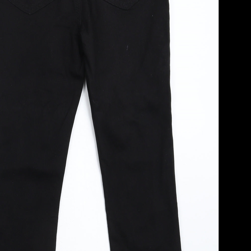 B You Womens Black Denim Cropped Jeans Size 8 L22 in