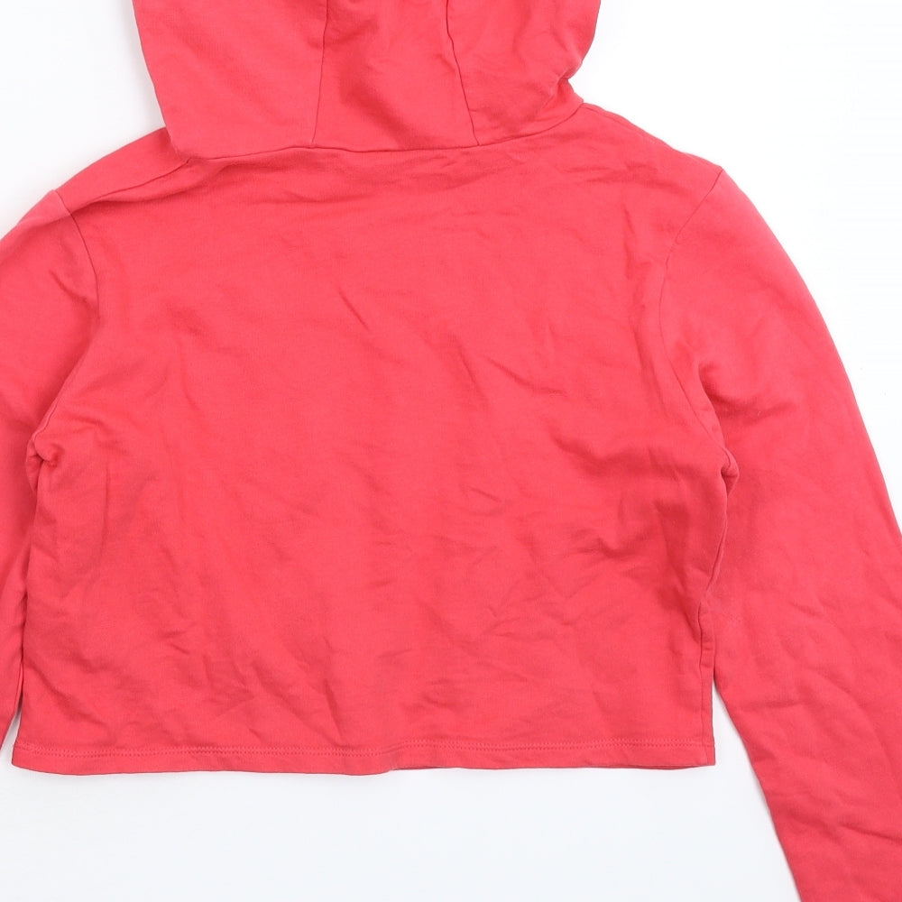 M&Co Girls Pink Pullover Hoodie Size 11-12 Years