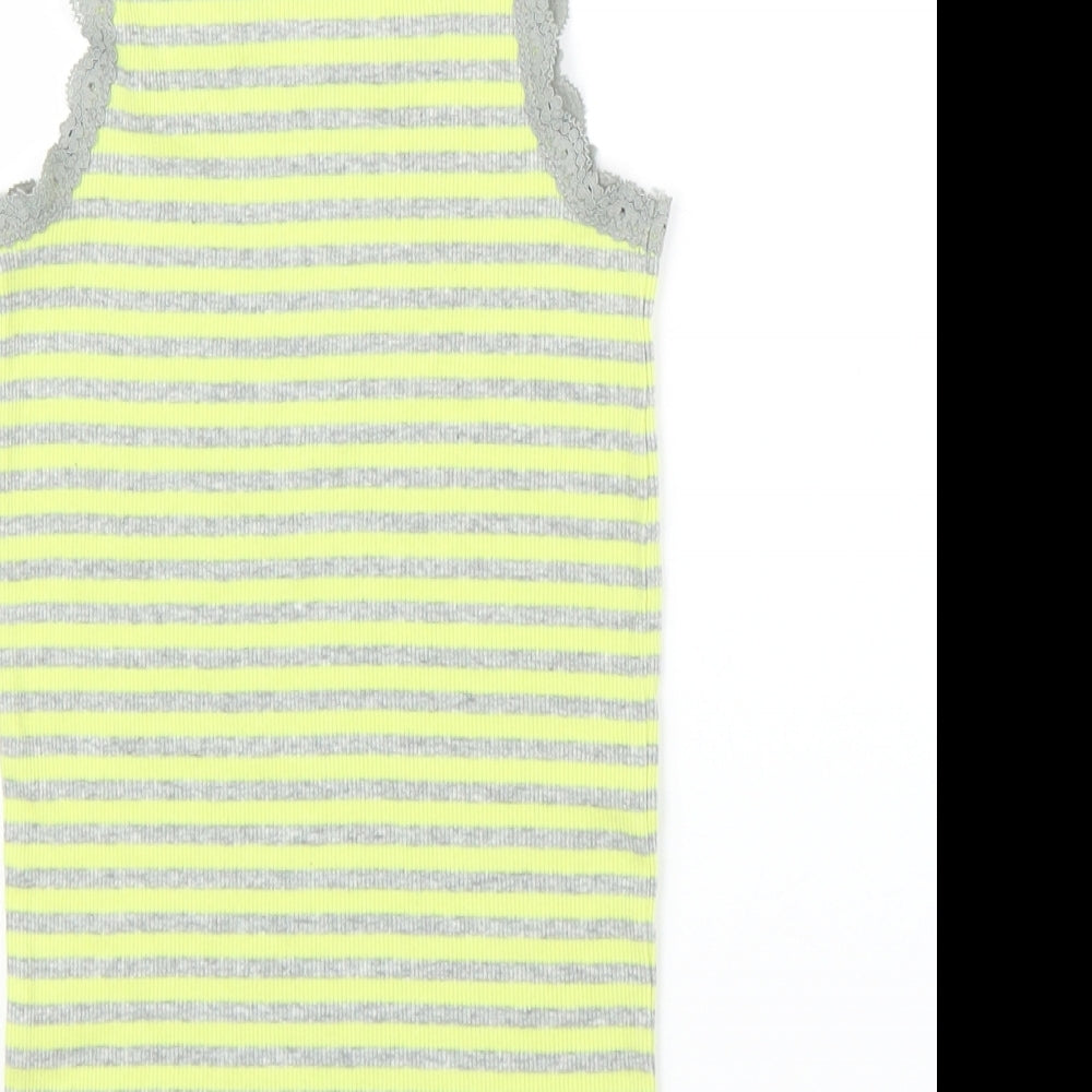 Gap Girls Yellow Striped Basic Tank Size 8-9 Years