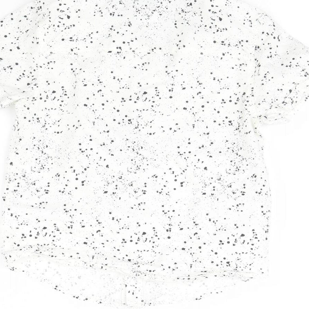 Primark Boys White Polka Dot Basic Button-Up Size 4 Years