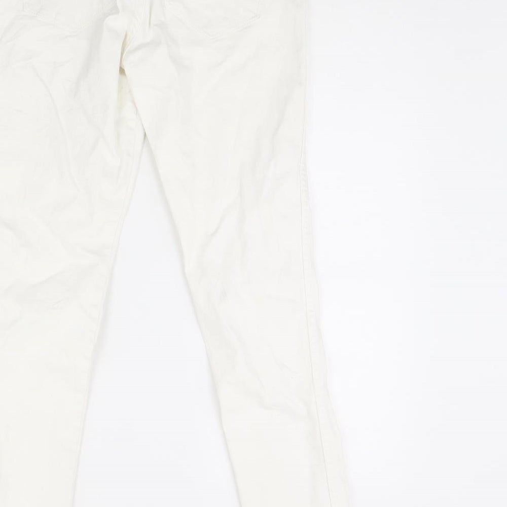 Preworn Womens White Denim Skinny Jeans Size 30 in L29 in