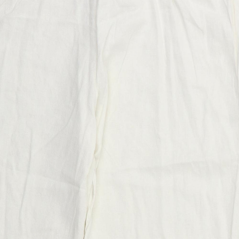 Victoria Jayne Womens White Capri Trousers Size 14 L20 in