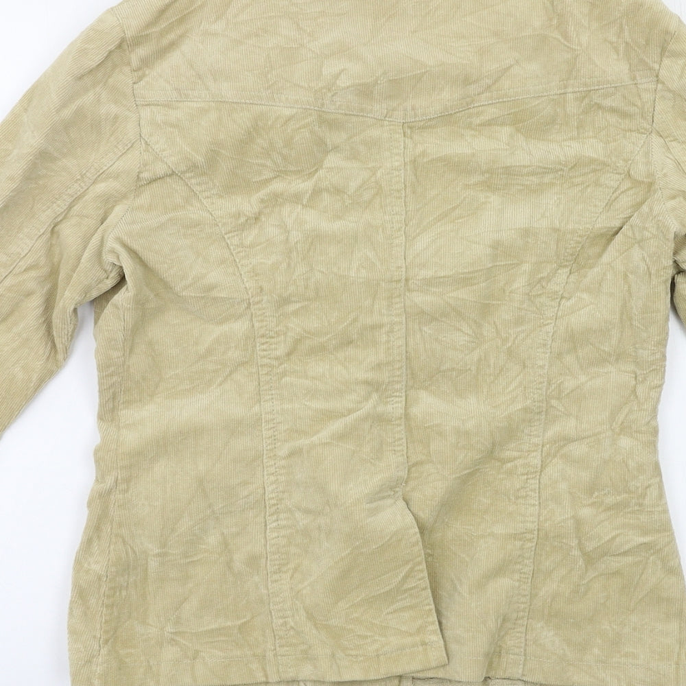 Portobello Punk Womens Beige Corduroy Jacket Blazer Size 12