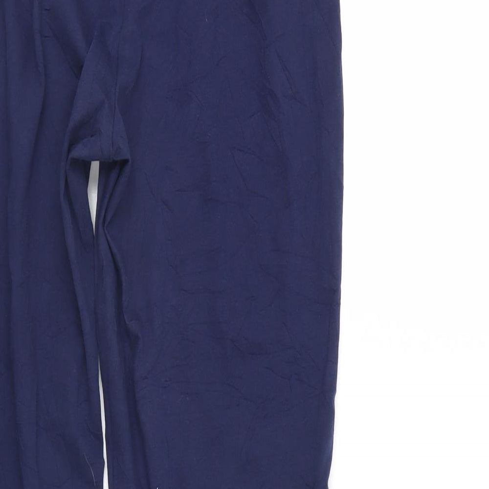 Preworn Womens Blue Pedal Pusher Trousers Size M L28.5 in