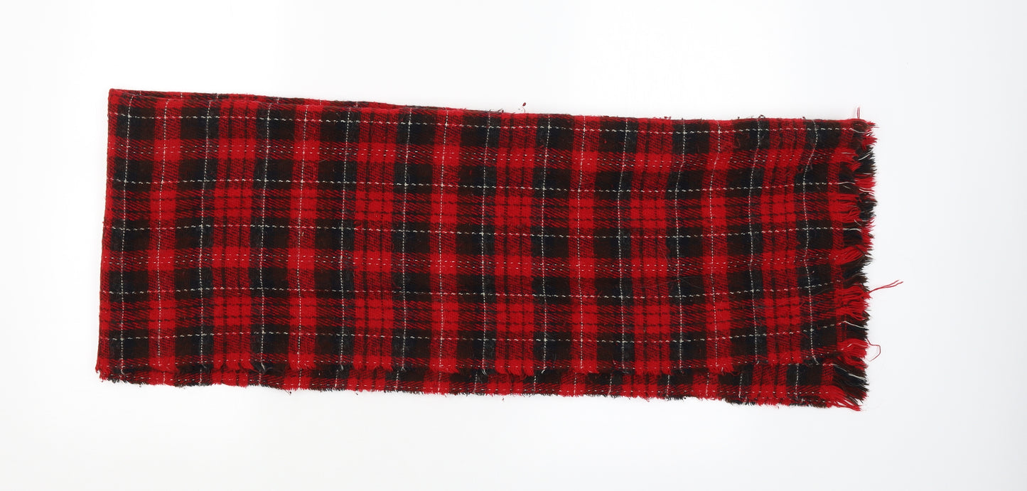 Preworn Womens Red Check Scarf