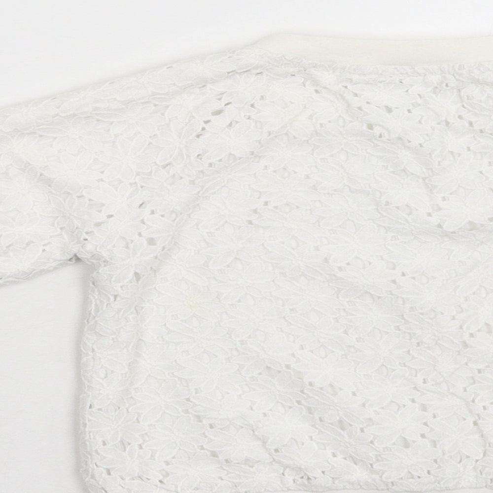 TU Girls White Floral Jacket Size 4-5 Years