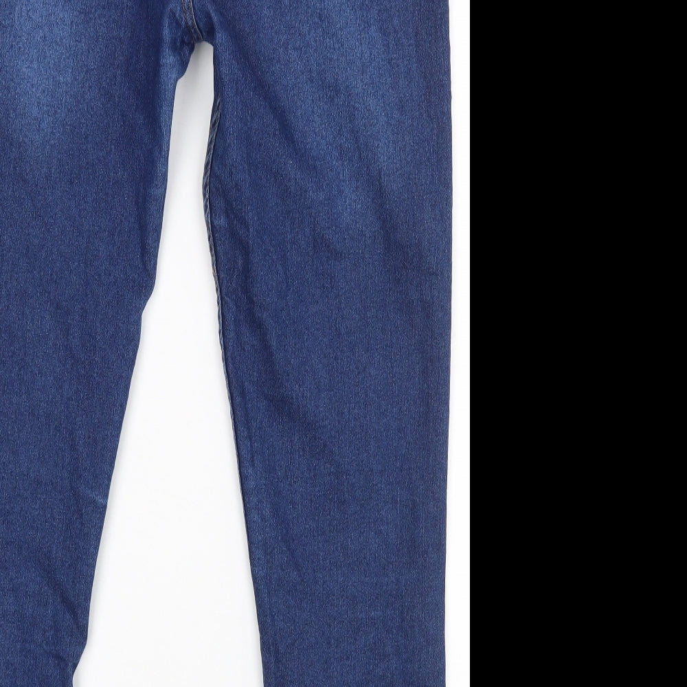 PRETTYLITTLETHING Womens Blue Straight Jeans Size 10 L27 in