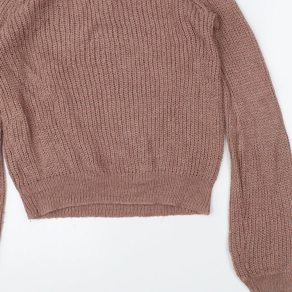 FOREVER 21 Womens Pink Knit Pullover Jumper Size M