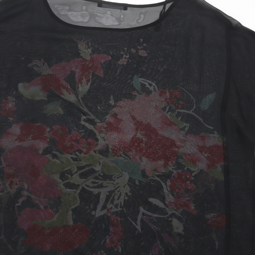 George Womens Black Basic Blouse Size 12