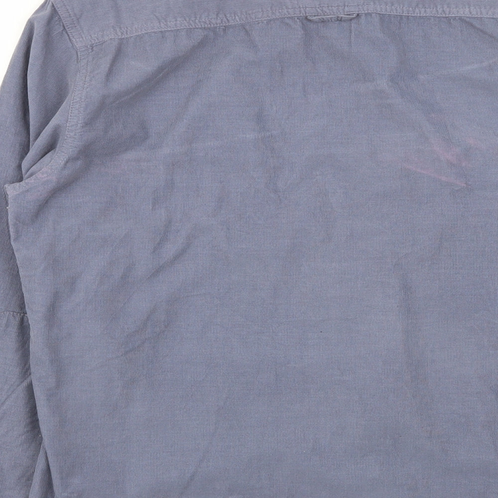Easy Mens Blue Button-Up Size L