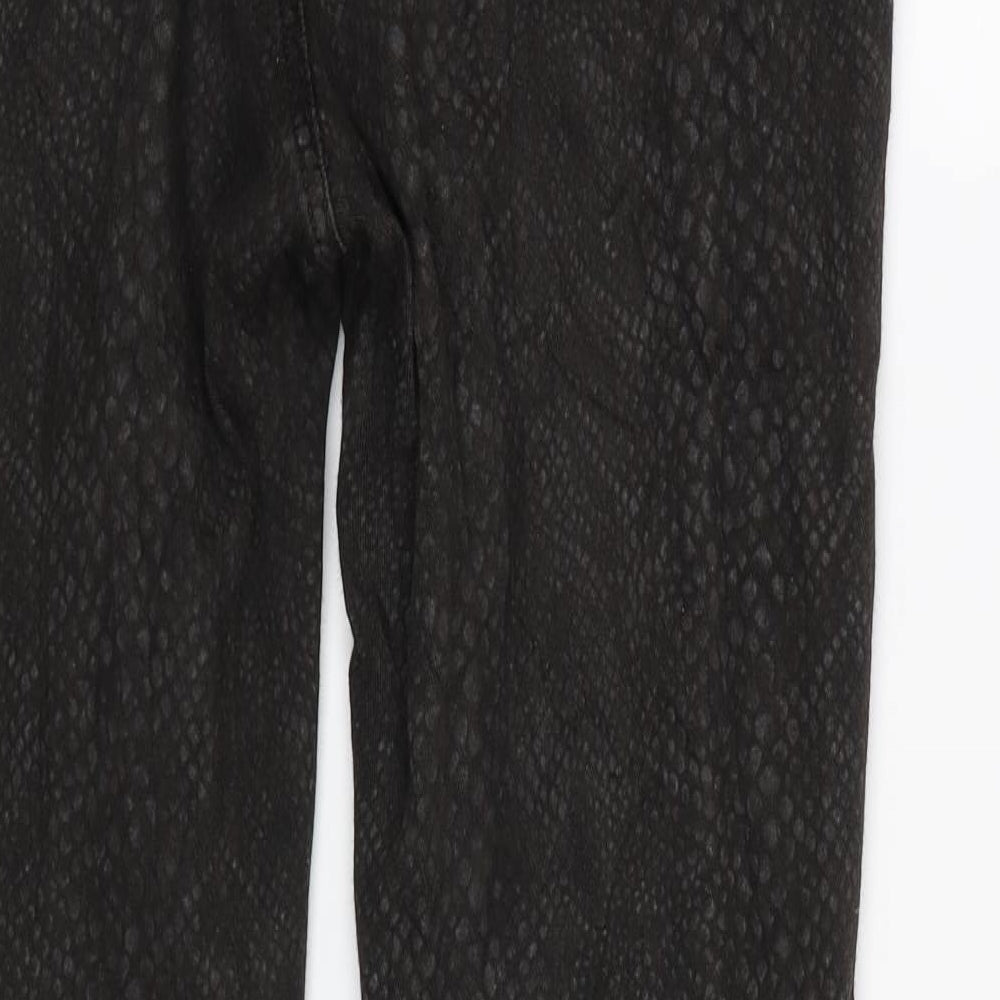 DPM Womens Black Animal Print Denim Skinny Jeans Size 32 L29 in - Snake Print