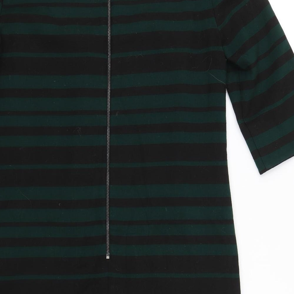 Phase Eight Womens Green Striped T-Shirt Dress Size 10