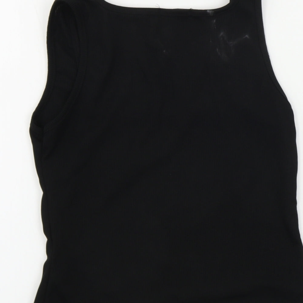 Boohoo Womens Black Basic T-Shirt Size 6