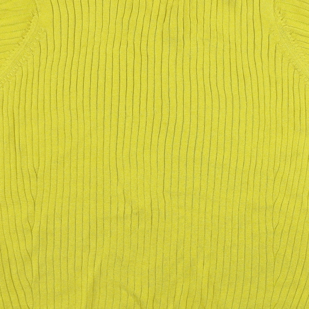 Marks and Spencer Womens Yellow Pullover Jumper Size 16