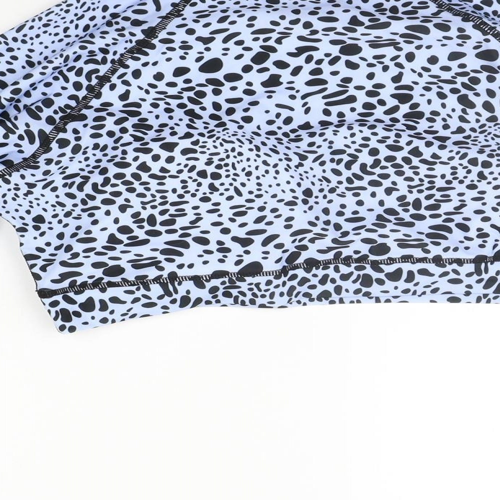 SheIn Womens Blue Polka Dot Pullover Jumper Size 2XL