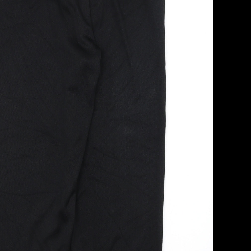 BM Collection Womens Black Capri Trousers Size 12 L24 in
