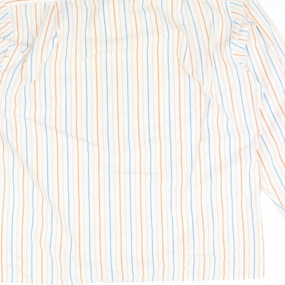 NEXT Womens Ivory Striped Basic Button-Up Size 12