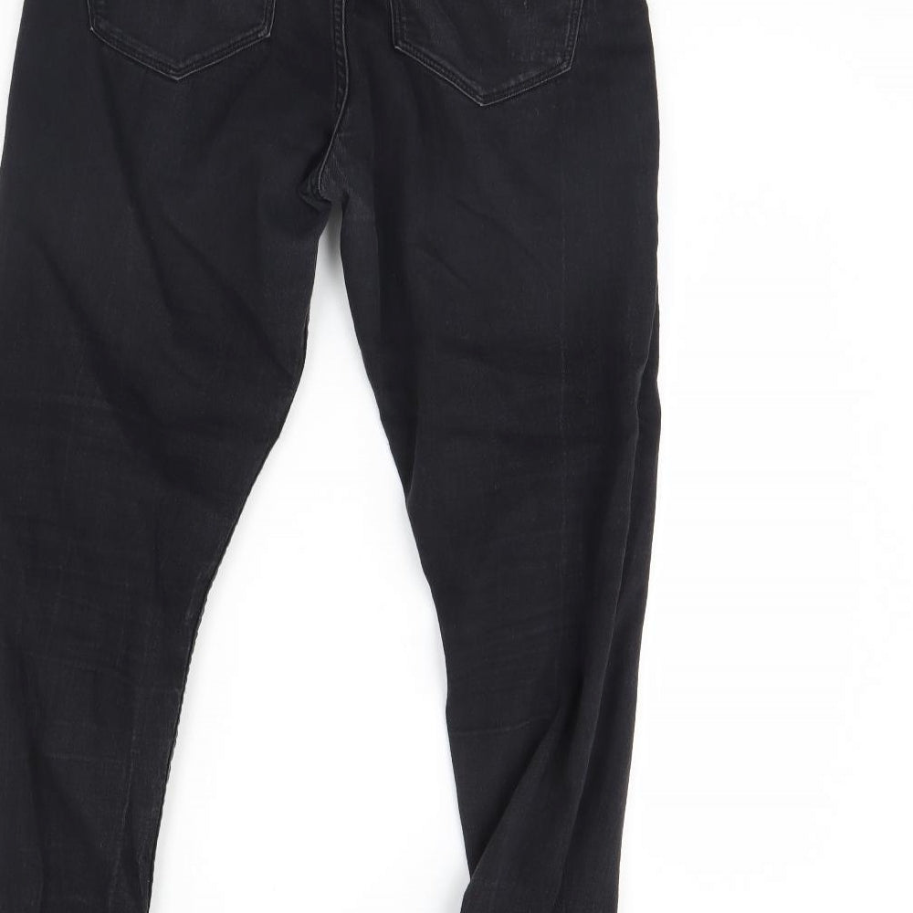 Preworn Womens Black Denim Skinny Jeans Size 30 in L28 in