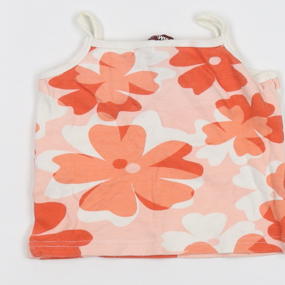 H&M Baby Pink Floral Basic T-Shirt Size 12-18 Months