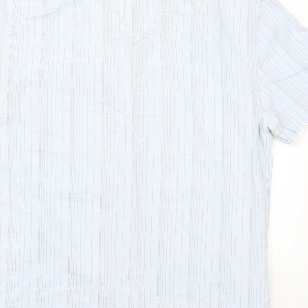 NEXT Mens Blue Check Button-Up Size S