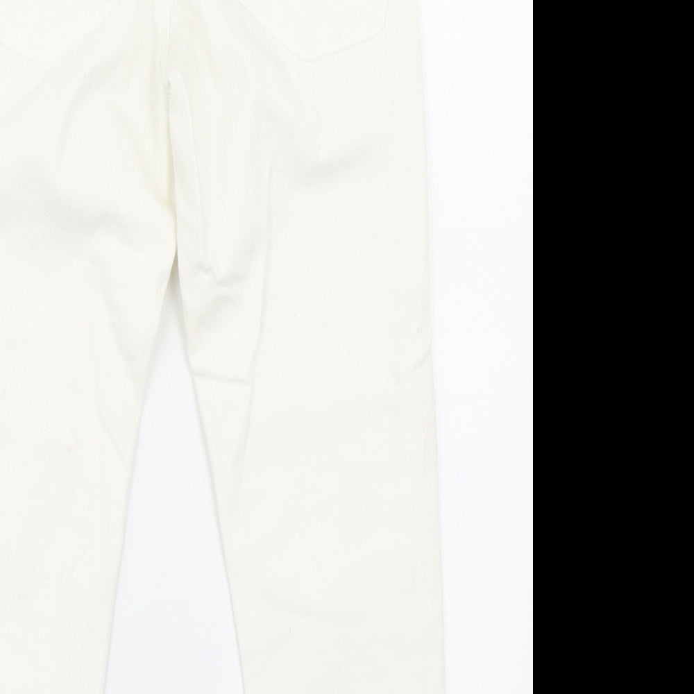 House of Denim Womens White Denim Cropped Jeans Size 8 L20 in