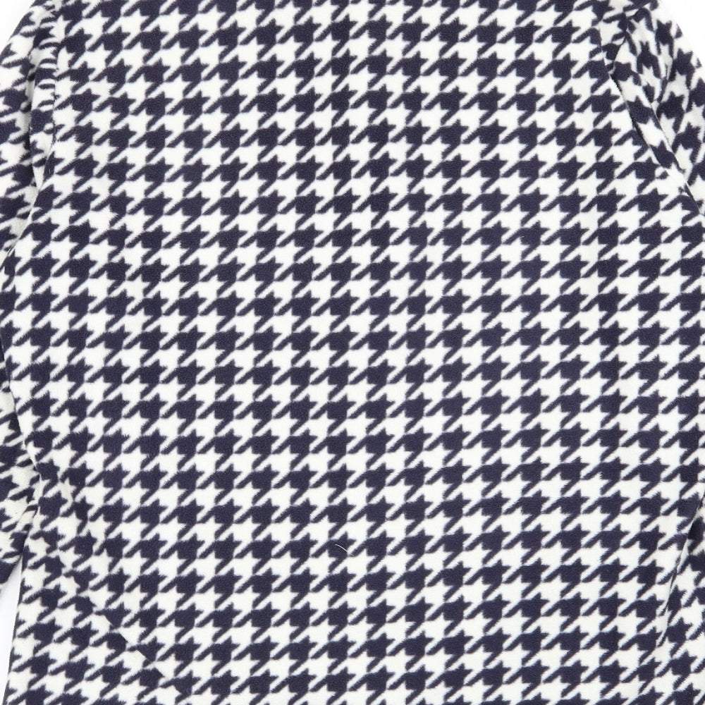M&S Womens Multicoloured Herringbone Full Zip Jumper Size 12
