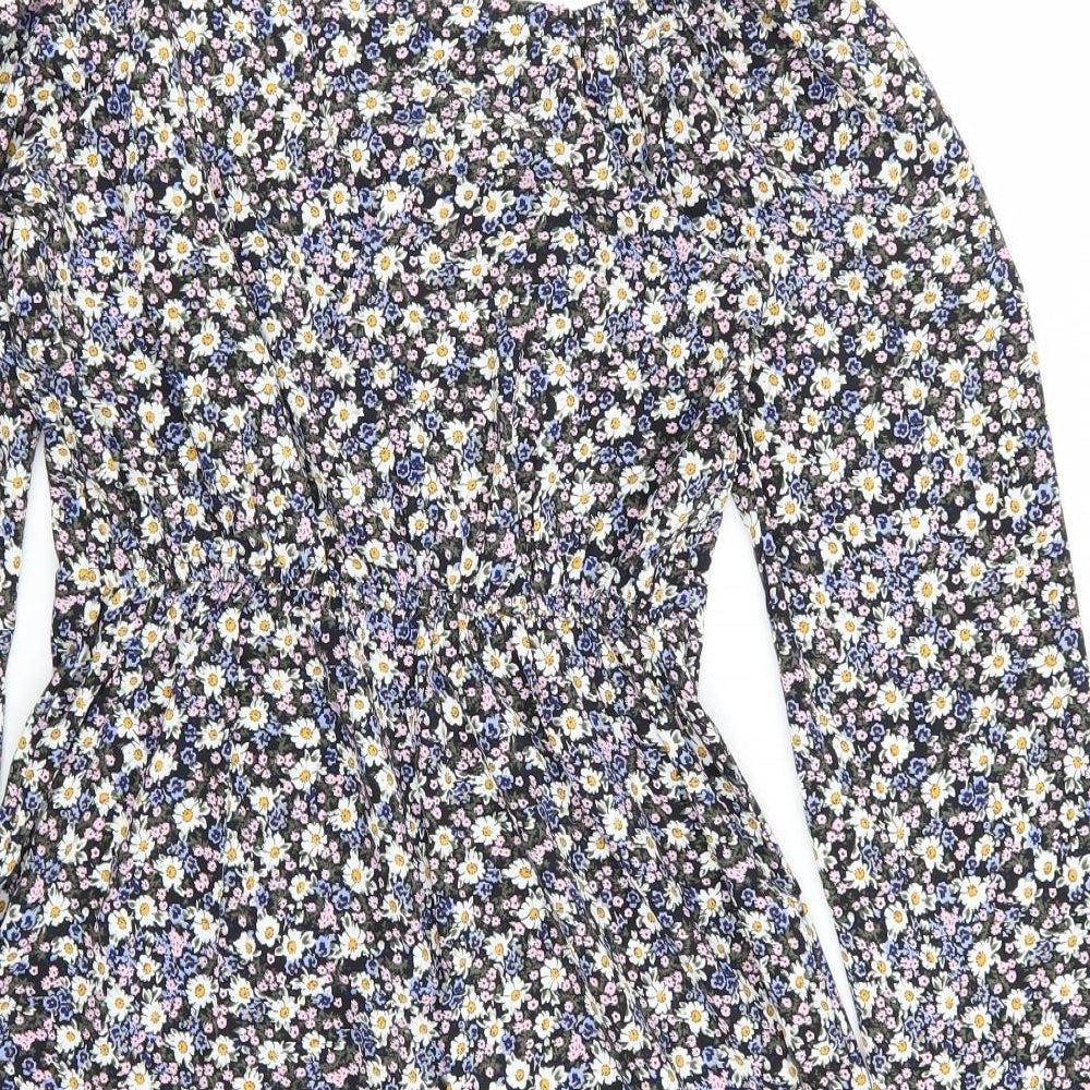Miss Selfridge Womens Multicoloured Floral Fit & Flare Size 6
