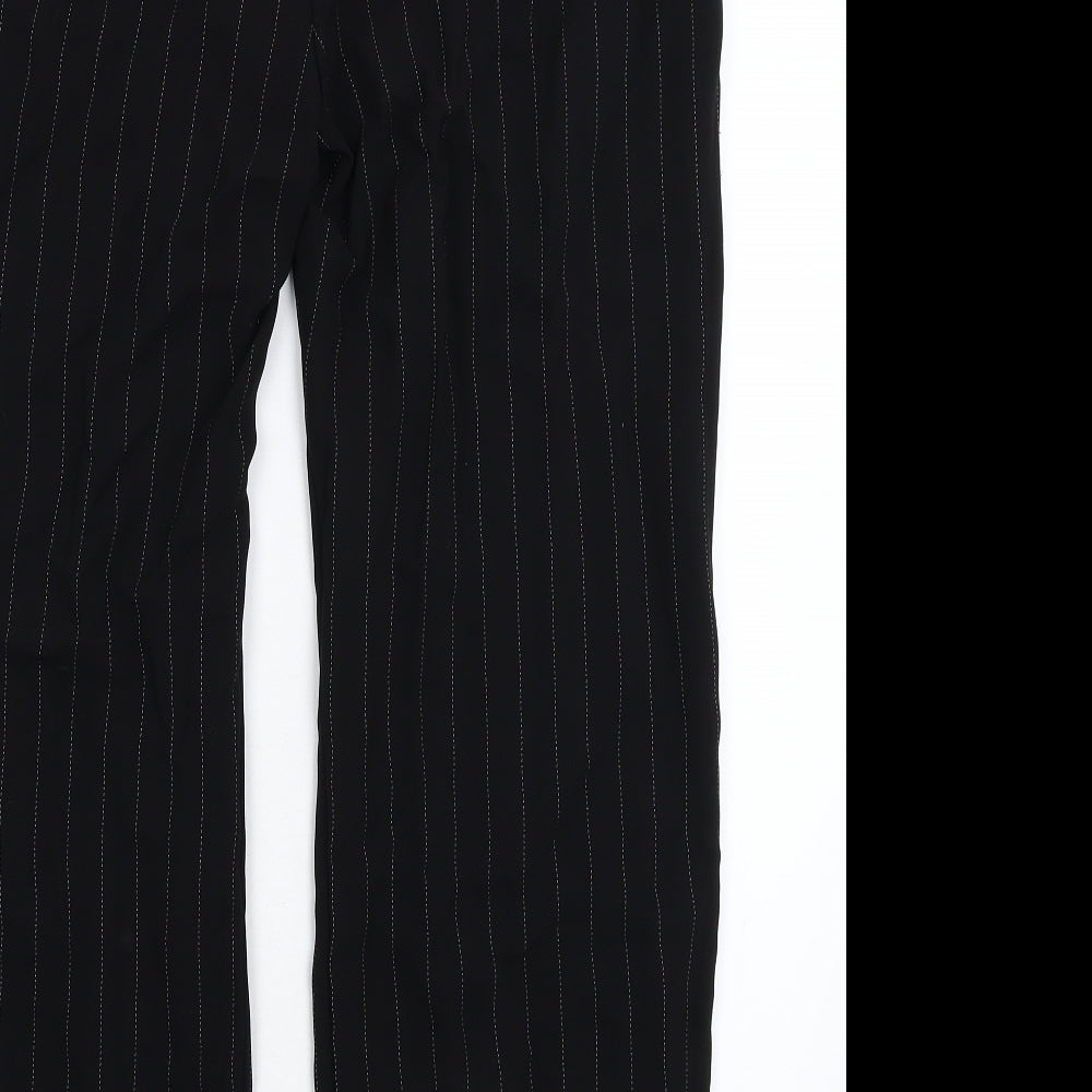 Preworn Womens Black Striped Dress Pants Trousers Size 32 in L29 in