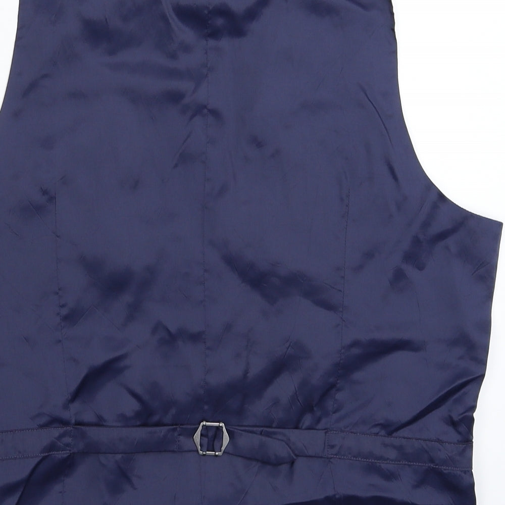 Marks and Spencer Mens Blue Jacket Suit Waistcoat Size M