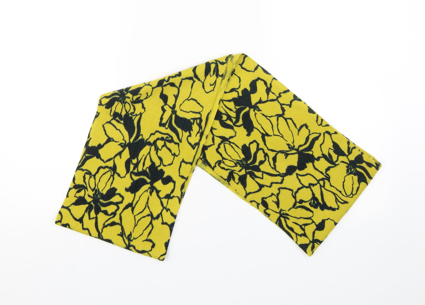 Preworn Womens Yellow Floral Shawl/Wrap