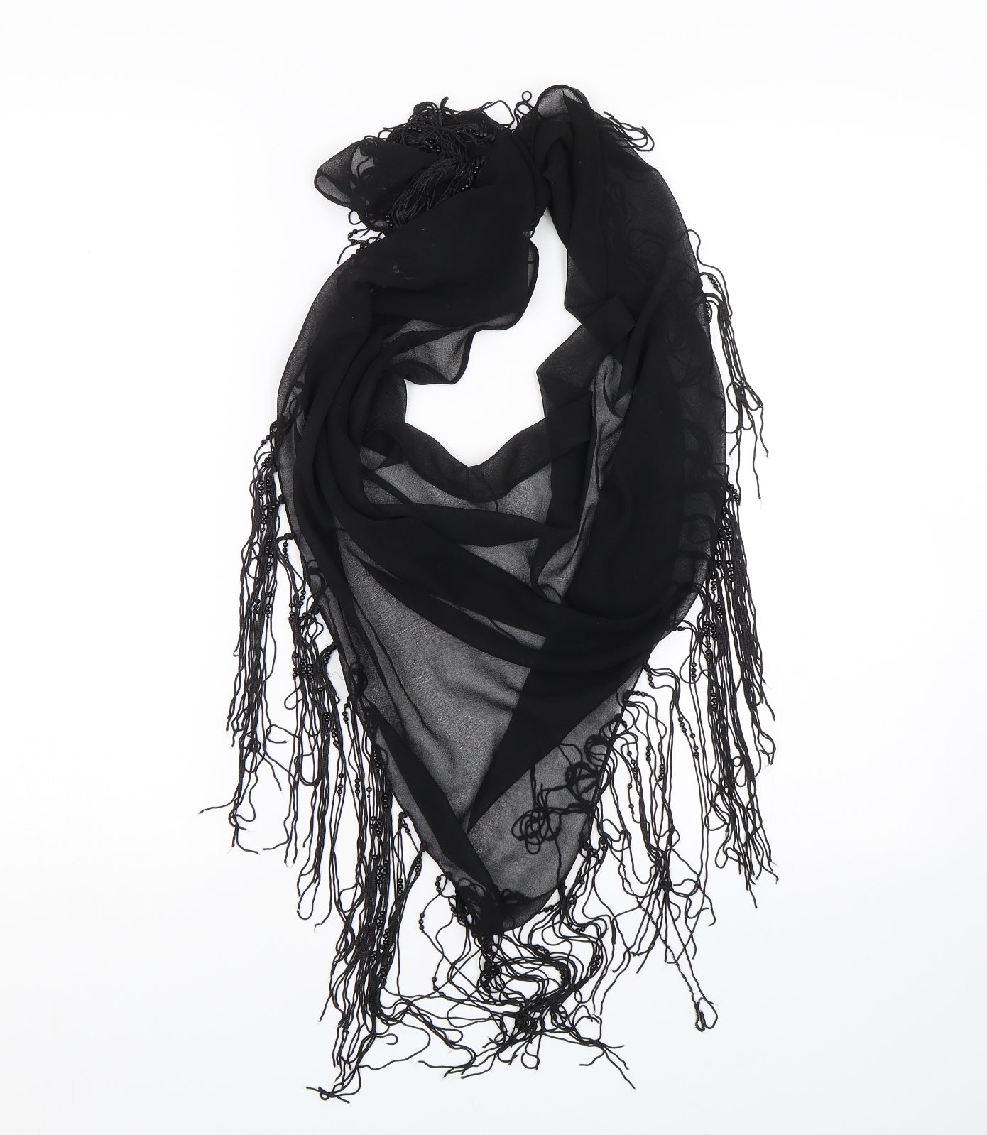 Preworn Womens Black Shawl/Wrap