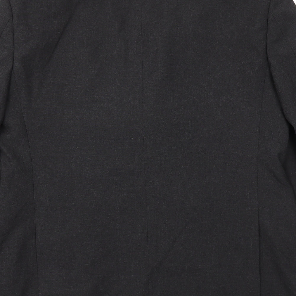 M&S Mens Black Houndstooth Jacket Blazer Size 42
