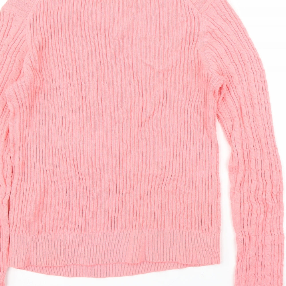 Jack Wills Womens Pink Pullover Jumper Size 10