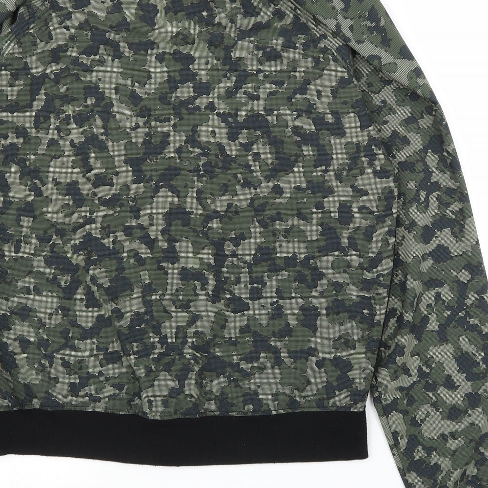Primark Womens Green Camouflage Bomber Jacket Jacket Size 12