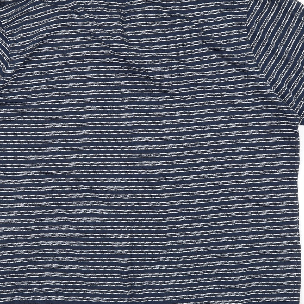 SandStone Mens Blue Striped Polo Size XL