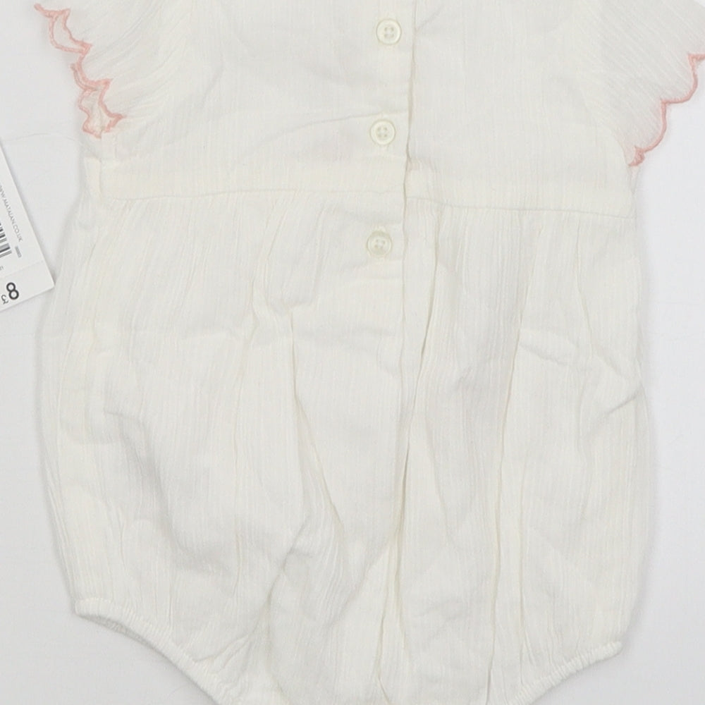 Matalan Baby White Romper One-Piece Size 3-6 Months