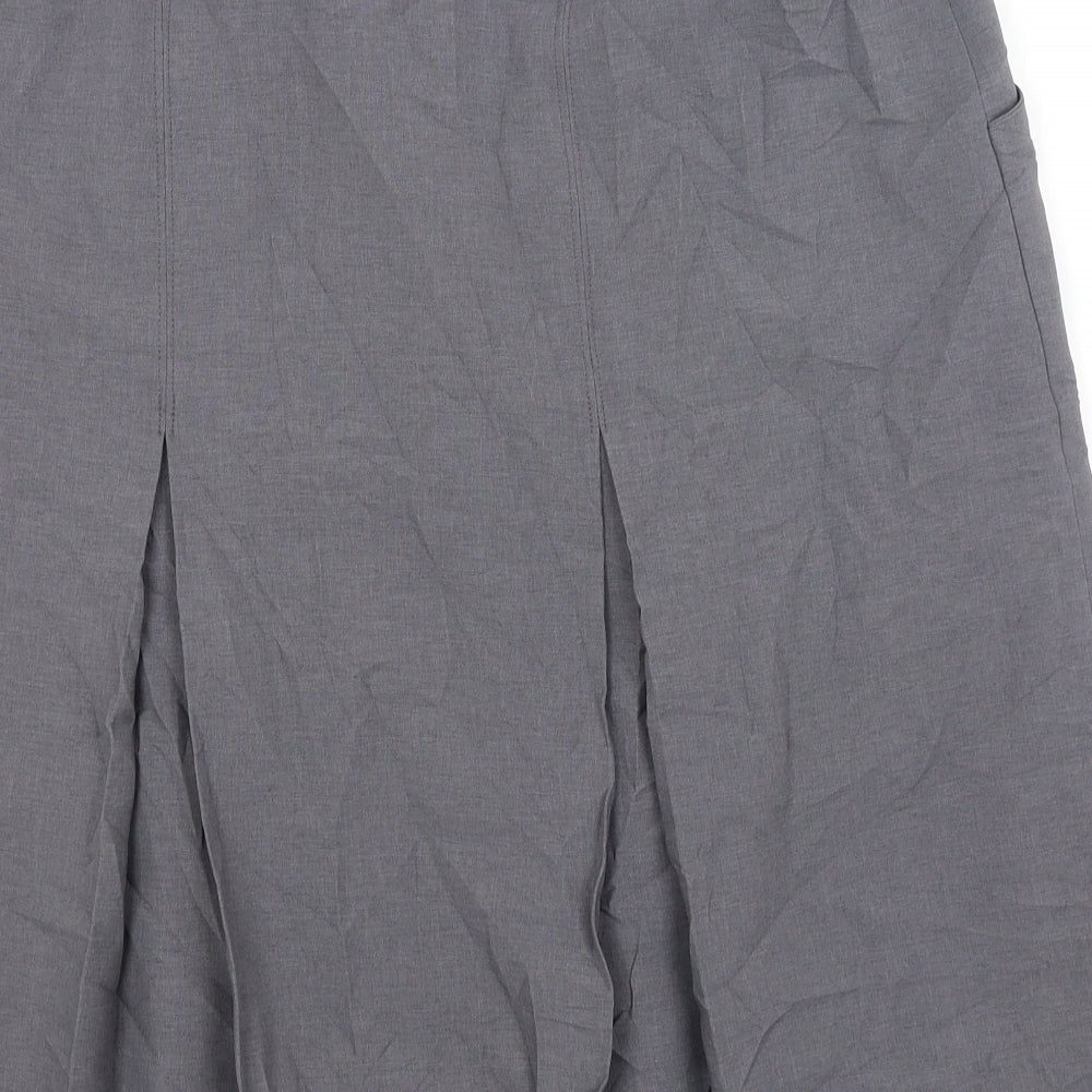 Cathedral Womens Grey Pleated Skirt Size 22