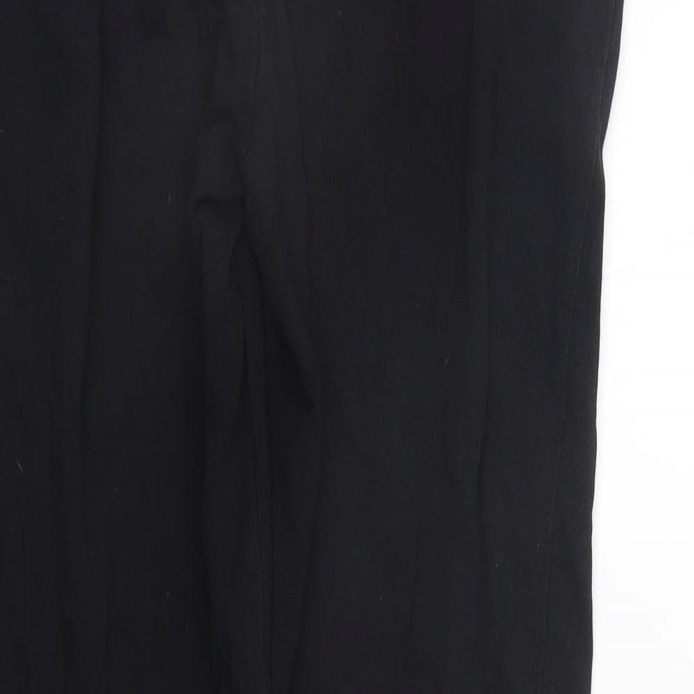 SOFT GREY Womens Black Jogger Trousers Size 12 L24 in - washable mark
