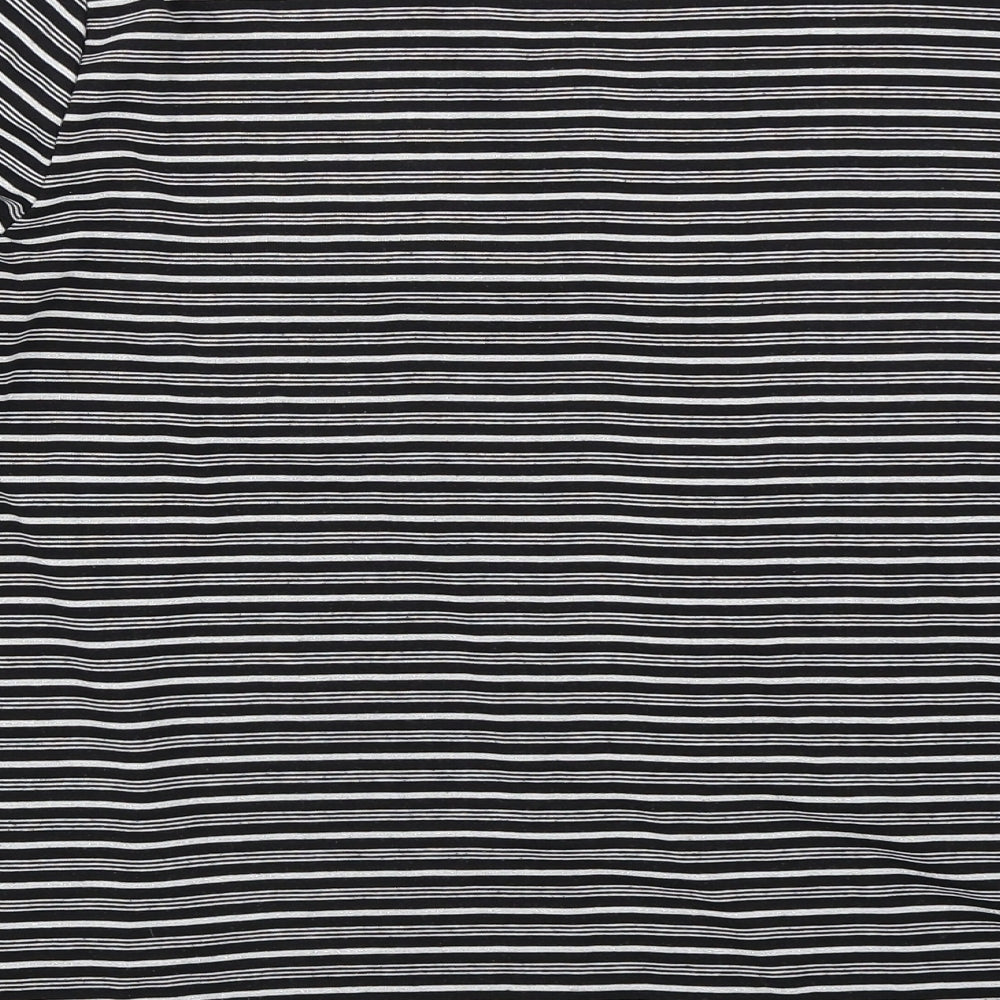 BM Womens Black Striped Pullover Jumper Size L