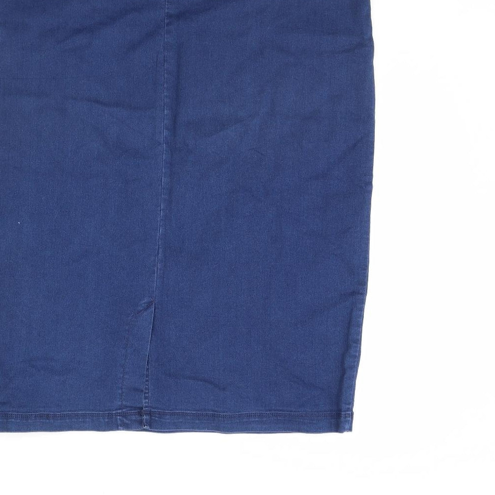George Womens Blue Denim Straight & Pencil Skirt Size 42 in