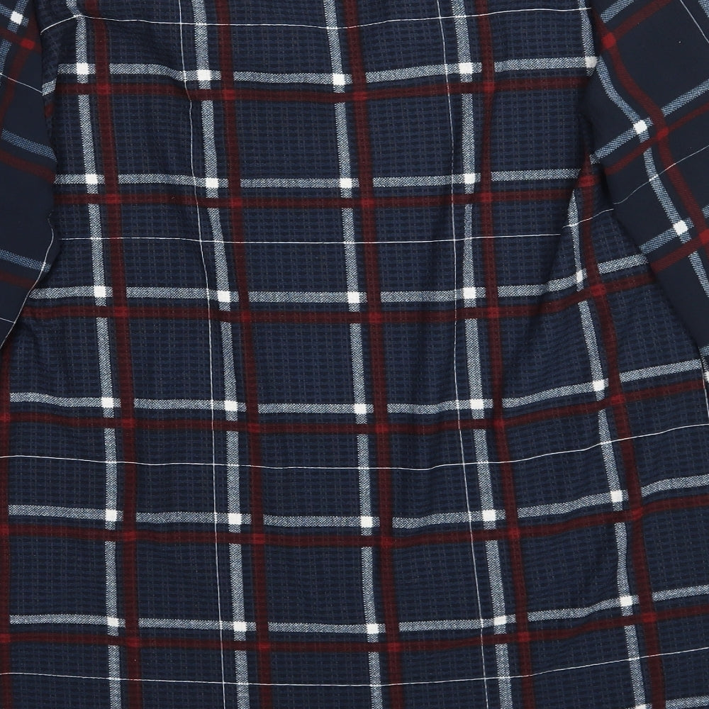 NEXT Womens Blue Check Basic Blouse Size 12