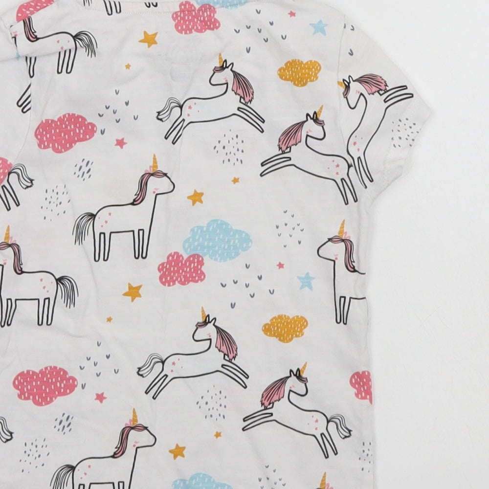 F&F Girls White Basic T-Shirt Size 3-4 Years